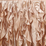 14ft Nude Curly Willow Taffeta Table Skirt#whtbkgd