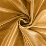 14ft Gold Pleated Satin Double Drape Table Skirt#whtbkgd