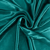 14ft Peacock Teal Pleated Satin Double Drape Table Skirt#whtbkgd