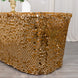 21ft Gold Premium Big Payette Sequin Dual Layered Satin Table Skirt