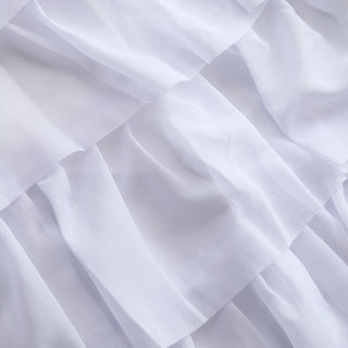 Elevate Your Event with the White Ruffled Table Skirt