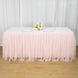 21FT Blush | Rose Gold Premium Pleated Lace Table Skirt