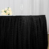 14FT Black Premium Pleated Lace Table Skirt