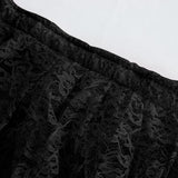 14FT Black Premium Pleated Lace Table Skirt