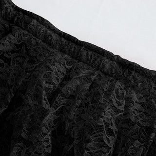 Transform Your Event with the 21ft Black Lace Table Skirt