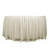14FT Ivory Premium Pleated Lace Table Skirt