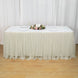 17FT Ivory Premium Pleated Lace Table Skirt