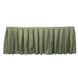 21ft Eucalyptus Sage Green Pleated Polyester Table Skirt, Banquet Folding Table Skirt