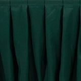 Polyester 14ft Table Skirt Hunter Emerald Green - Classic Pleated Design for Weddings#whtbkgd