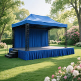 Portable Stage Skirt Royal Blue Polyester Platform Skirting Cloth for Events, Performances & Wedding Staging - 24"x20ft