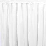 Portable Stage Skirt White Polyester Platform Skirting Cloth for Events, Performances#whtbkgd