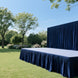 Portable Stage Skirt Navy Blue Polyester Platform Skirting Cloth for Events, Performances & Wedding Staging - 36"x20ft