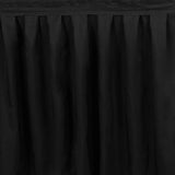 Portable Stage Skirt Black Polyester Platform Skirting Cloth for Events, Performances#whtbkgd