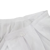 Portable Stage Skirt White Polyester Platform Skirting Cloth for Events, Performances & Wedding Staging - 48"x20ft