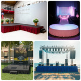 Portable Stage Skirt Hunter Emerald Green Polyester Platform Skirting Cloth for Events, Performances & Wedding Staging - 48"x20ft