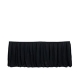 Black pleated table skirt on white background#whtbkgd