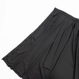 Black pleated midi skirt on white background#whtbkgd