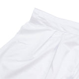 White pleated skirt with high waist, close-up product image