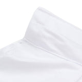 Close-up of a white fabric garment with stitched seams and collar detail