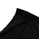 Black ribbed stretch fabric close-up on white background