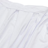 White pleated fabric close-up texture with soft folds