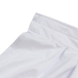 Close-up of white fabric waistband with stitched seams on a garment