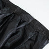 21FT Black Satin Table Skirt, Glossy Pleated Table Drape