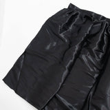Black satin fabric or lining material laid flat on white background#whtbkgd