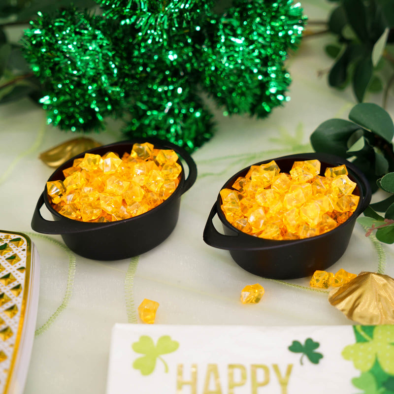 Close-up of St. Patrick's Day cake with gold coins