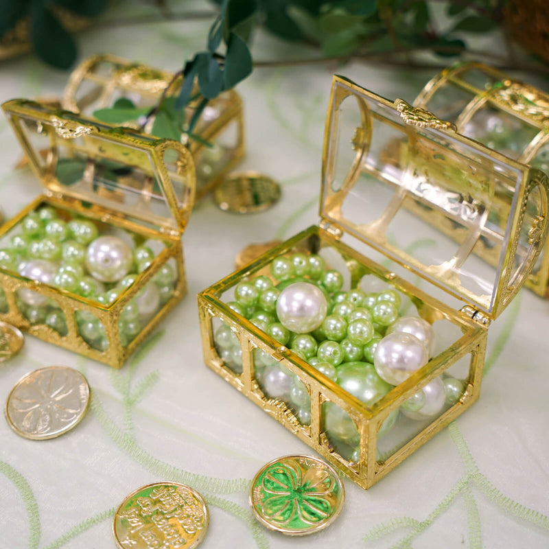 Glass beverage jars on a St. Patrick's Day table