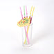 50 Pack | Multi-Colored Umbrella Luau Pool Party Drinking Straws#whtbkgd