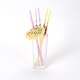 50 Pack | Multi-Colored Umbrella Luau Pool Party Drinking Straws#whtbkgd