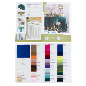 Satin Fabric Sample Book - 34 Colors, High-Quality Swatches for Upholstery, Sewing and Craft Projects