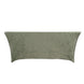 Sage Green Crushed Velvet Stretch Fitted Rectangular Table Cover - 6ft