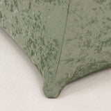 Sage Green Crushed Velvet Spandex Fitted Round Highboy Cocktail Table Cover