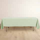 60"x102" Sage Green Premium Scuba Wrinkle Free Rectangular Tablecloth, Seamless Scuba Polyester