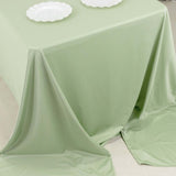 90x156inch Sage Green Premium Scuba Wrinkle Free Rectangular Tablecloth, Seamless Scuba Polyester