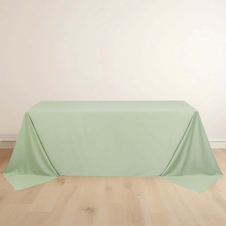 Create Unforgettable Memories with the Sage Green Premium Scuba Rectangular Tablecloth