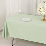 60"x102" Sage Green Premium Scuba Wrinkle Free Rectangular Tablecloth, Seamless Scuba Polyester