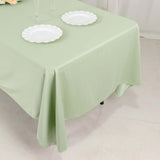 60"x102" Sage Green Premium Scuba Wrinkle Free Rectangular Tablecloth, Seamless Scuba Polyester