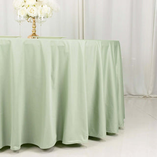 <strong>Wrinkle-Free Sage Green Scuba Tablecloth</strong>