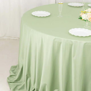 Classic Sage Green Premium Scuba Round Tablecloth