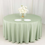 120inch Sage Green Premium Scuba Round Tablecloth, Seamless Scuba Polyester Tablecloth