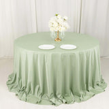 Sage Green Premium Scuba Wrinkle Free Round Tablecloth, Seamless Scuba Polyester Tablecloth