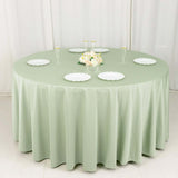 120inch Sage Green Premium Scuba Round Tablecloth, Seamless Scuba Polyester Tablecloth