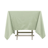 70inch Sage Green Premium Scuba Square Tablecloth, Seamless Scuba Polyester Tablecloth