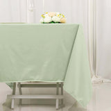 70inch Sage Green Premium Scuba Square Tablecloth, Seamless Scuba Polyester Tablecloth