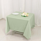 70inch Sage Green Premium Scuba Square Tablecloth, Seamless Scuba Polyester Tablecloth