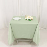 70inch Sage Green Premium Scuba Square Tablecloth, Seamless Scuba Polyester Tablecloth