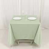 70inch Sage Green Premium Scuba Square Tablecloth, Seamless Scuba Polyester Tablecloth